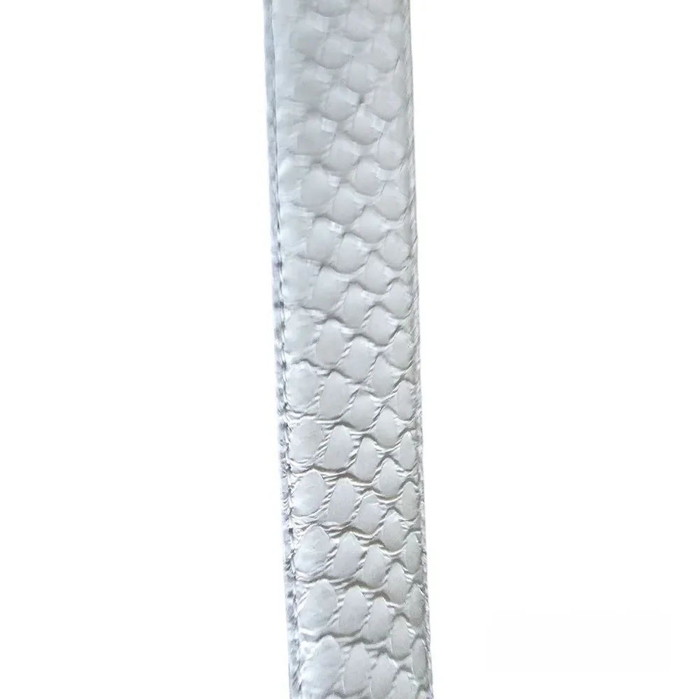 Liz Claiborne Genuine Snakeskin Belt Gold Wing Buckle Vintage 80s Glam Sz M Rare